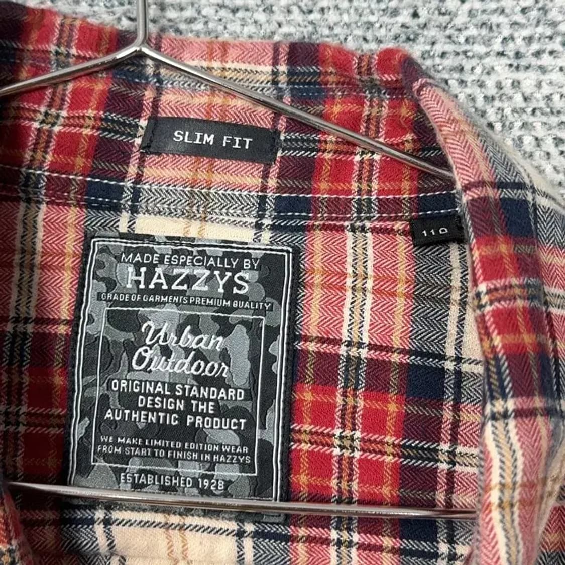 해지스 캐주얼 슬림핏 체크 셔츠 110 상품이미지3