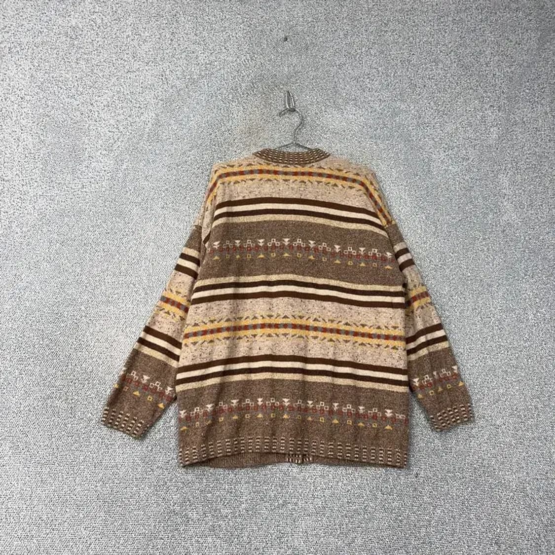 스트라이프 브라운 패턴 가디건 상품이미지2