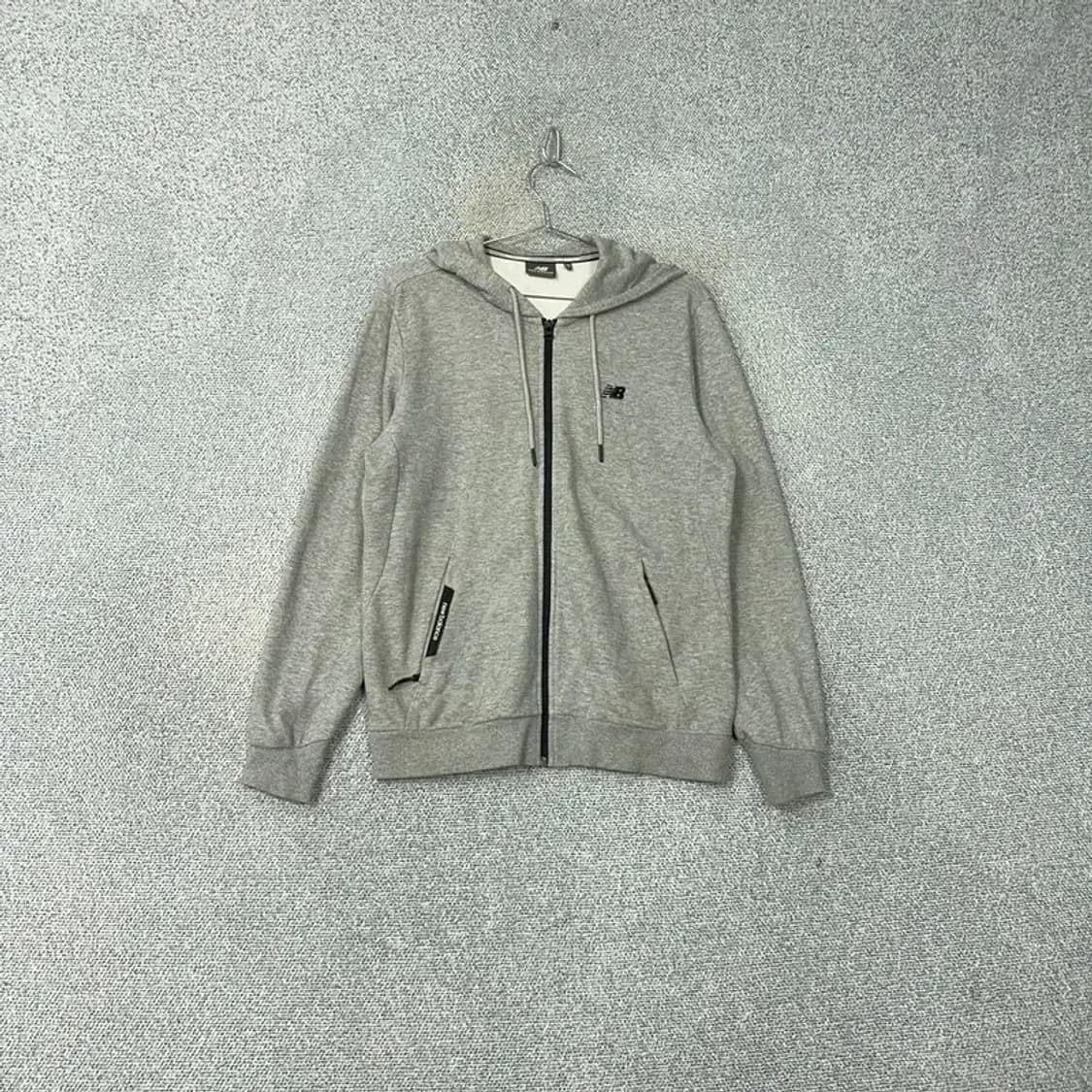 뉴발란스 로고 그레이 후드집업 95 상품이미지1