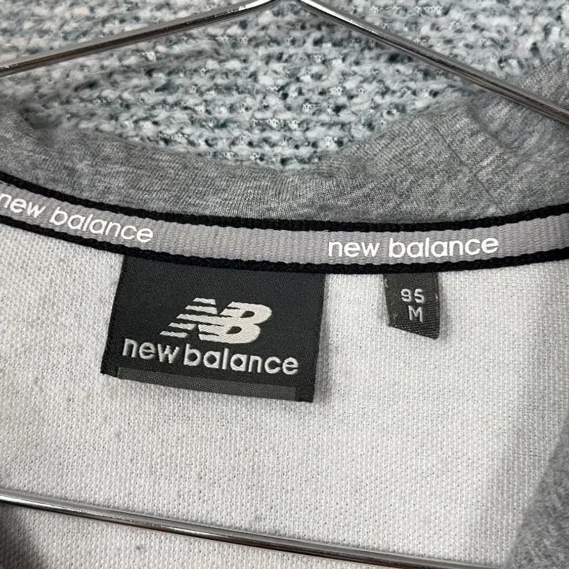뉴발란스 로고 그레이 후드집업 95 상품이미지3