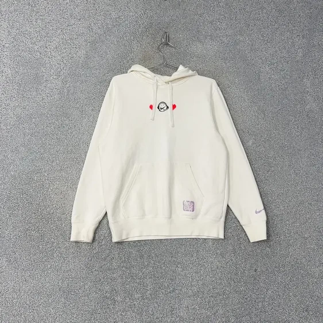 나이키 로고 화이트 후드티 S 상품이미지1