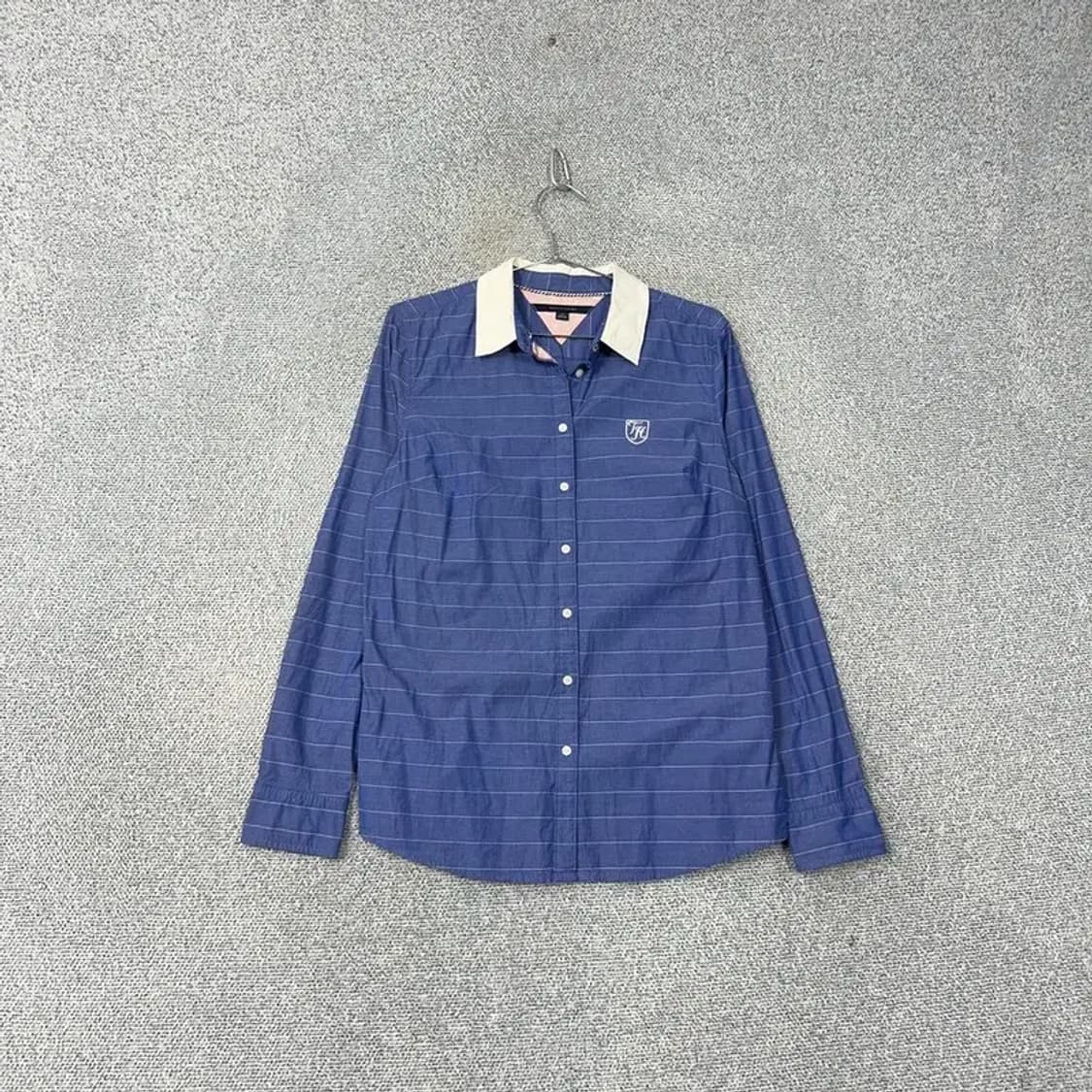 타미힐피거 스트라이프 네이비 셔츠 L 상품이미지1