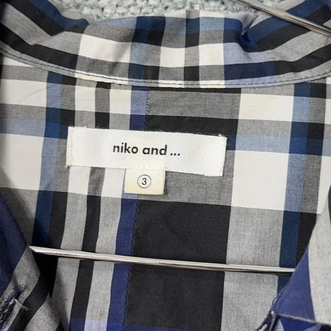 니코앤드 여성 캐주얼 오버핏 체크 남방 셔츠 3 상품이미지4