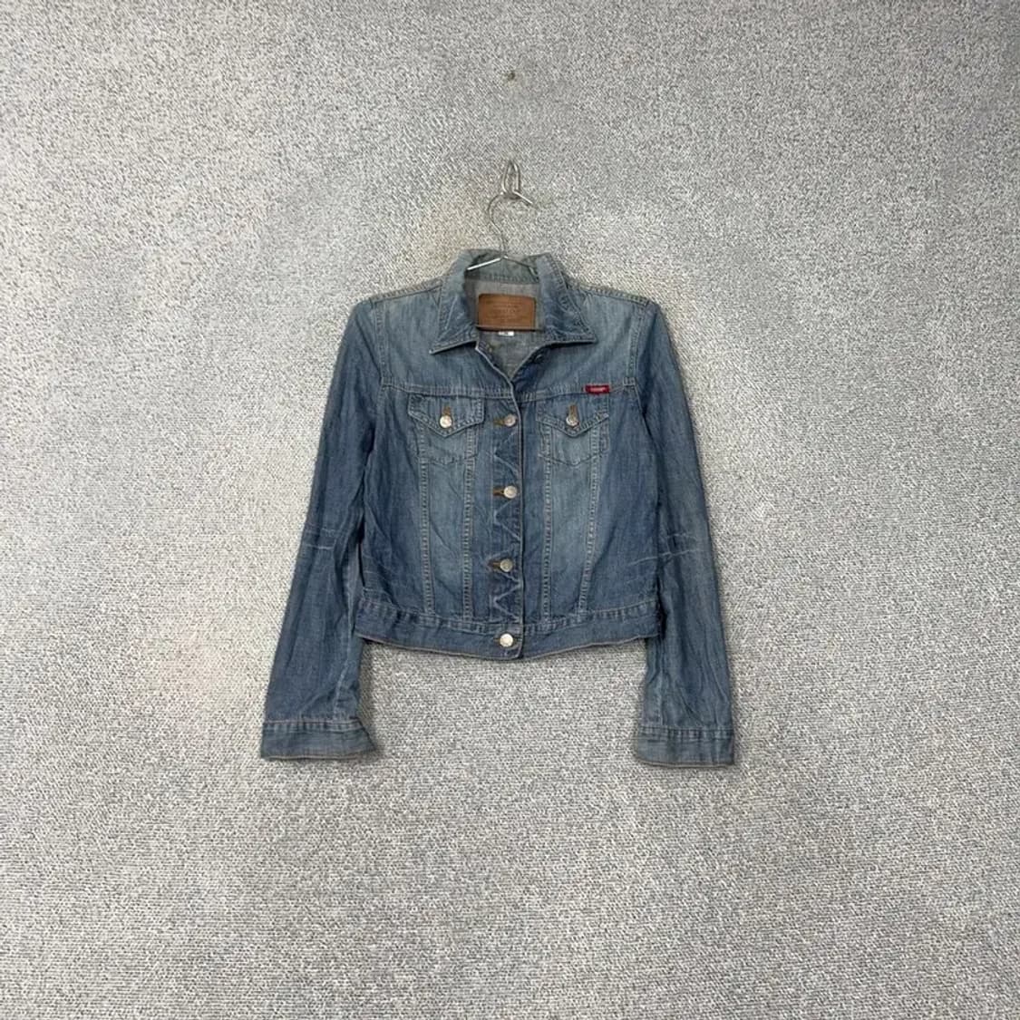 게스 빈티지 워시드 여성 데님자켓 청자켓 95 상품이미지1