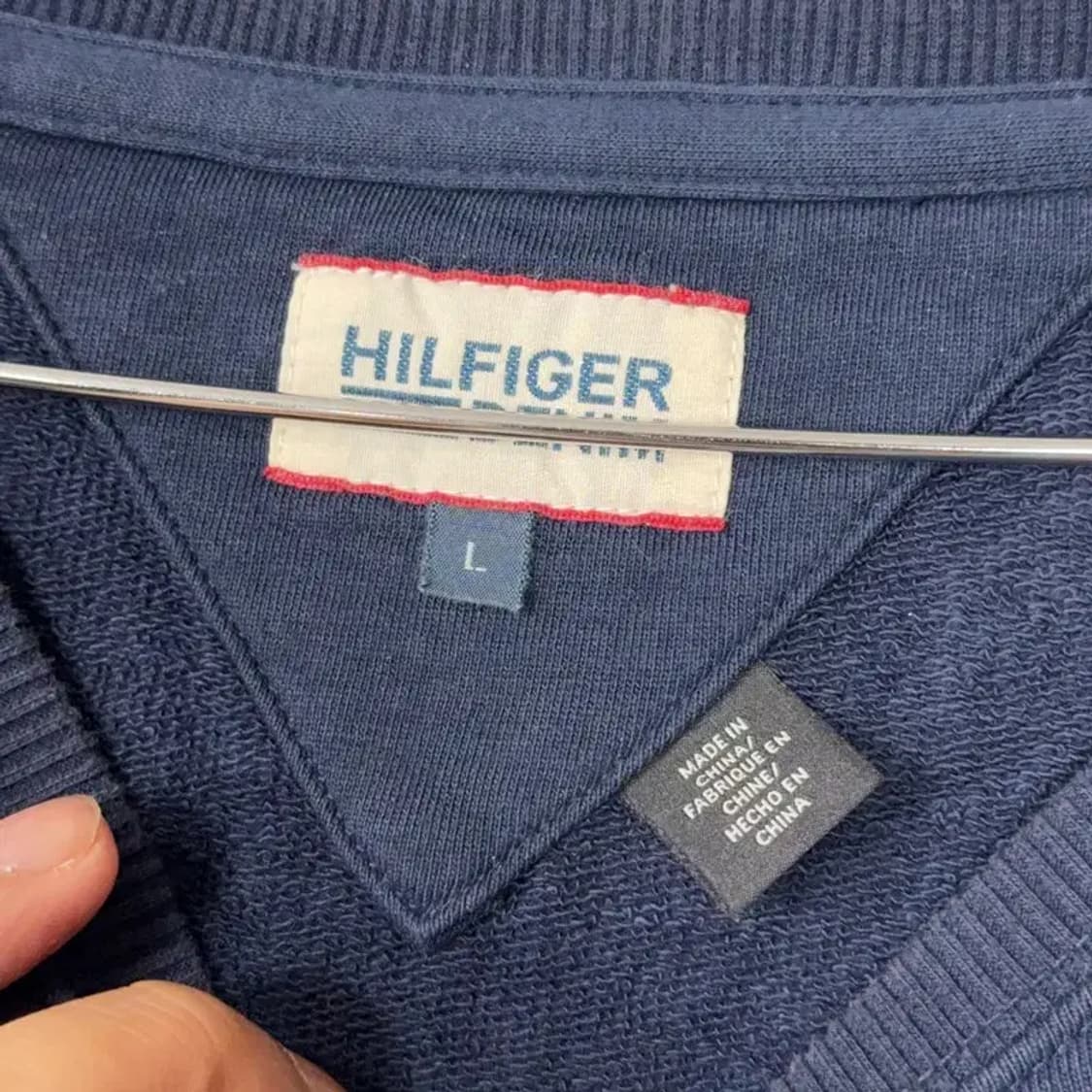 타미힐피거 네이비 캐주얼 로고 남성 맨투맨 L 상품이미지3