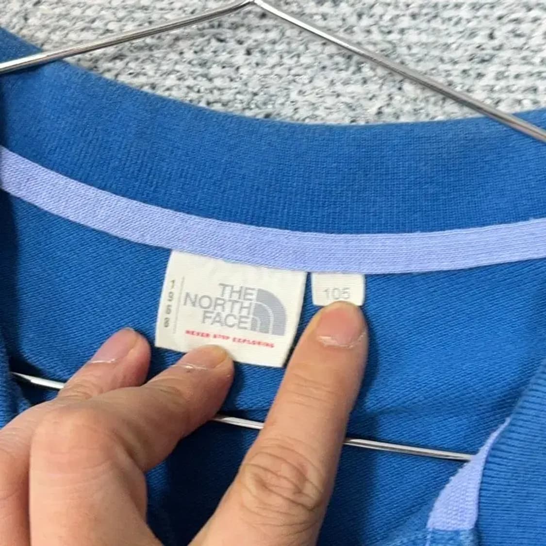 노스페이스 블루 남성 기능성 카라티 XL 상품이미지3