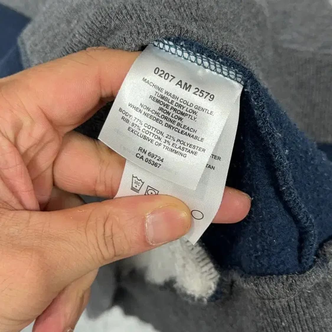 콜롬비아 그레이 투톤 빈티지 스티치 후드티 L 상품이미지4