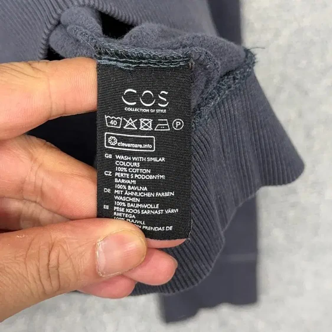 코스 남성 캐주얼 스티치 오버핏 맨투맨 XL 상품이미지4