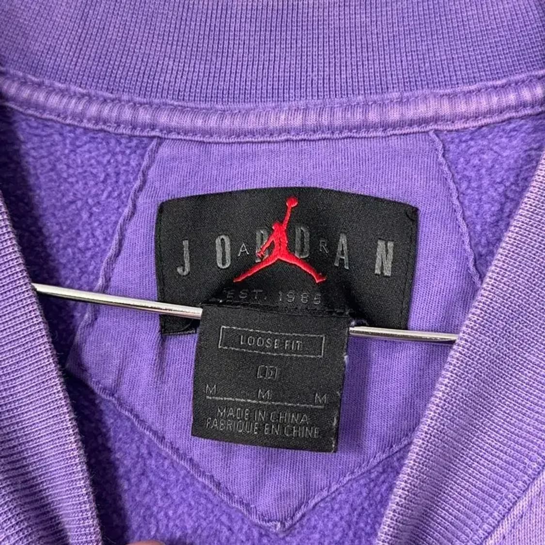 조던 여성 크롭 퍼플 후드티 M 상품이미지3