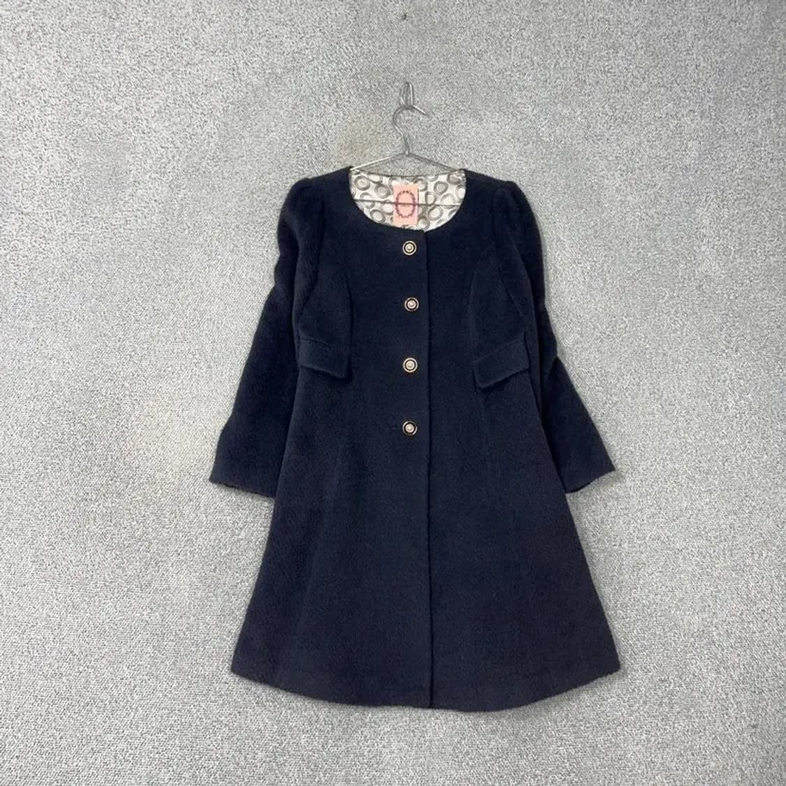 사틴 알파카 울 네이비 코트 88-97-165 상품이미지1