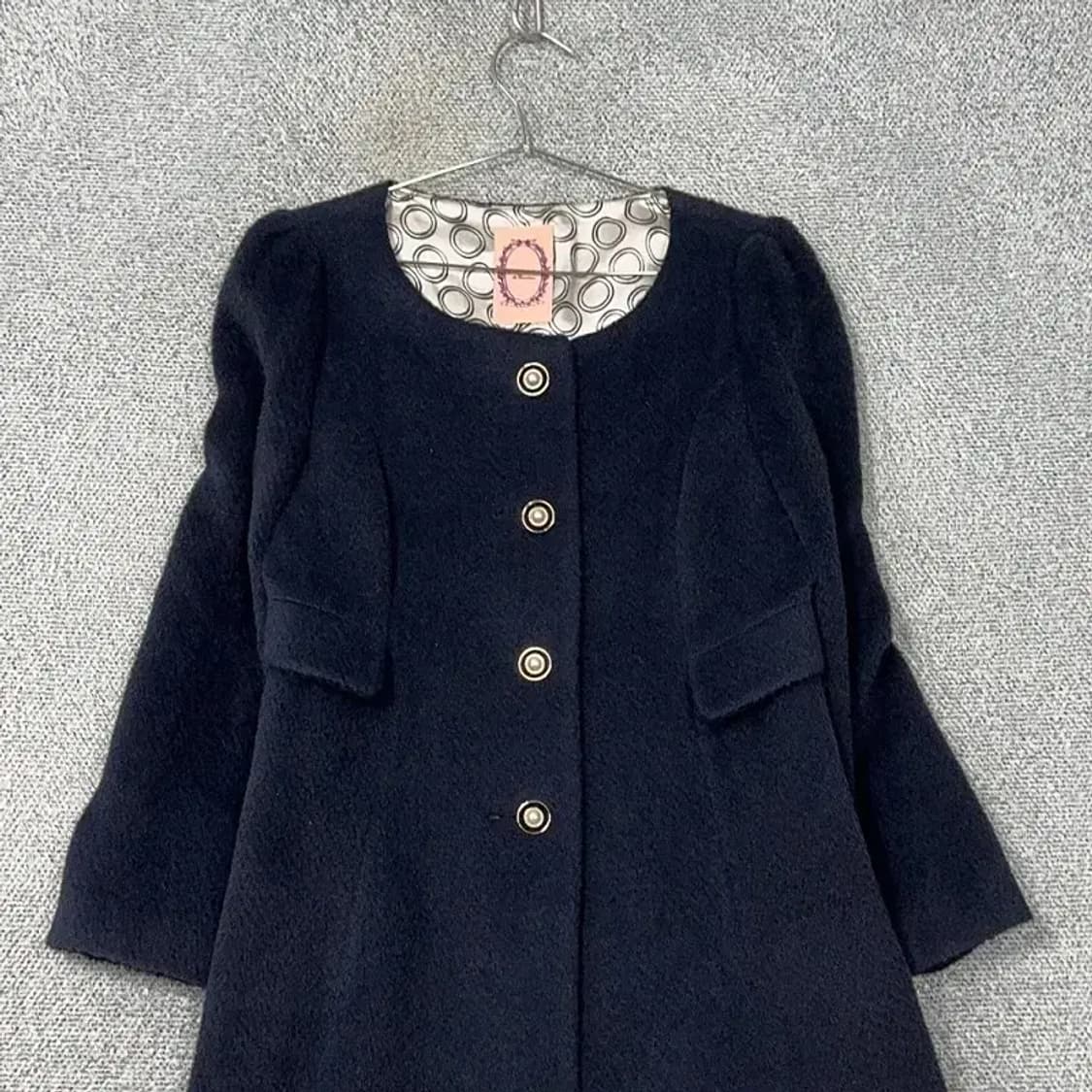 사틴 알파카 울 네이비 코트 88-97-165 상품이미지3