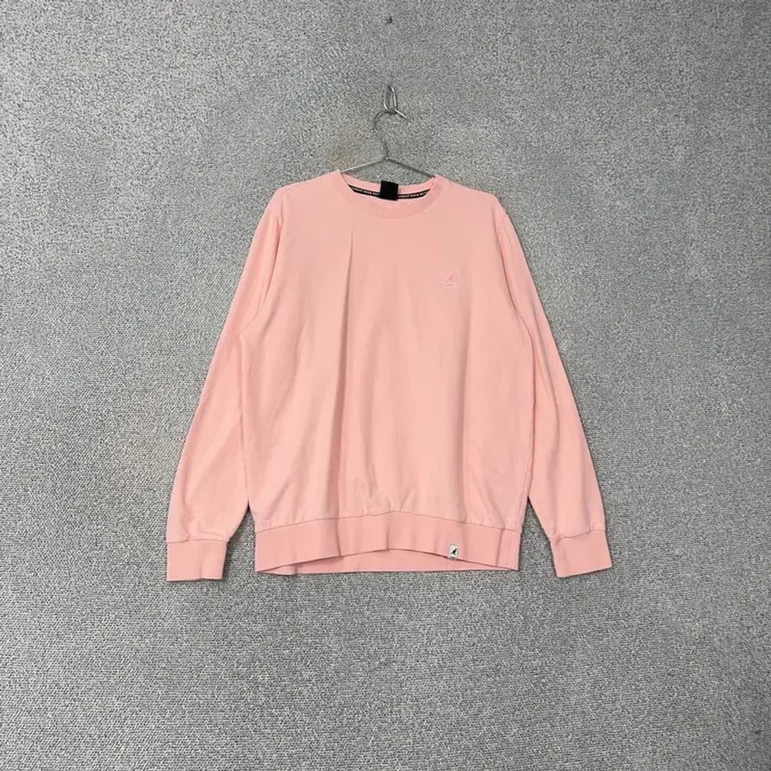 캉골 캐주얼 로고 연핑크 오버핏 맨투맨 XL 상품이미지1