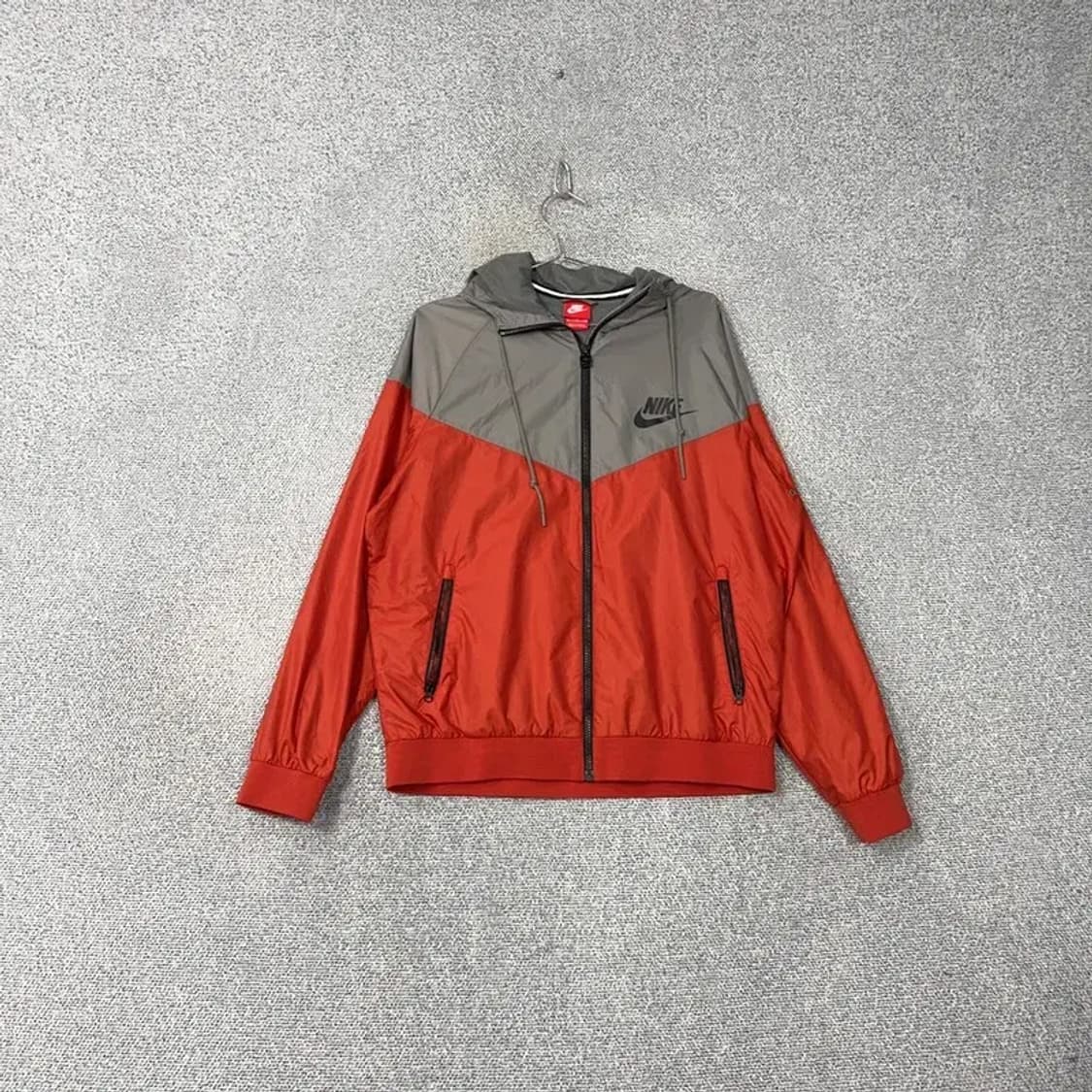 나이키 오렌지 그레이 투톤 기능성 바람막이 XL 상품이미지1