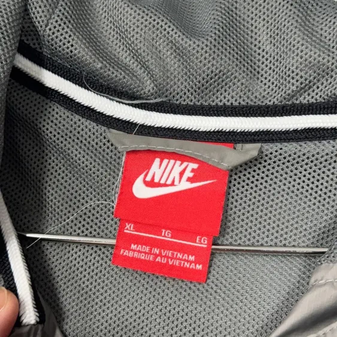 나이키 오렌지 그레이 투톤 기능성 바람막이 XL 상품이미지3