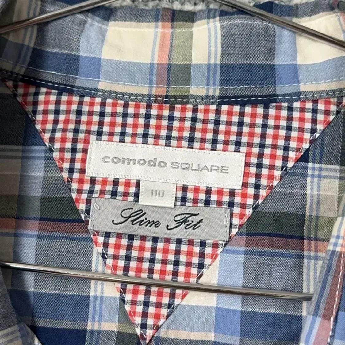 코모도 남성 포켓 캐주얼 체크 남방 셔츠 110 상품이미지3