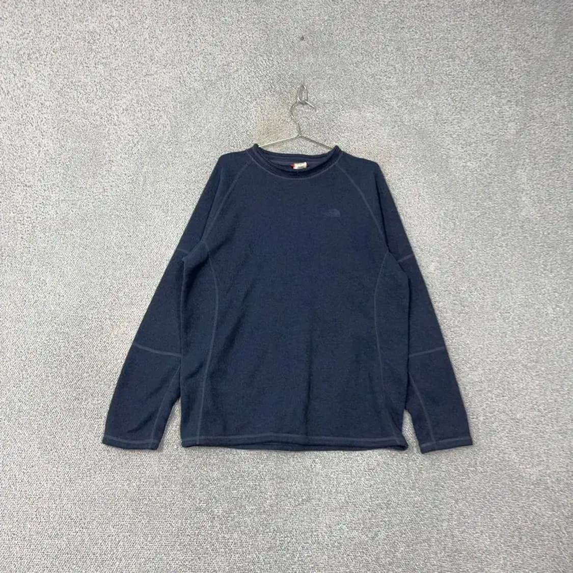노스페이스 네이비 로고 캐주얼 기모 긴팔티 L 상품이미지1