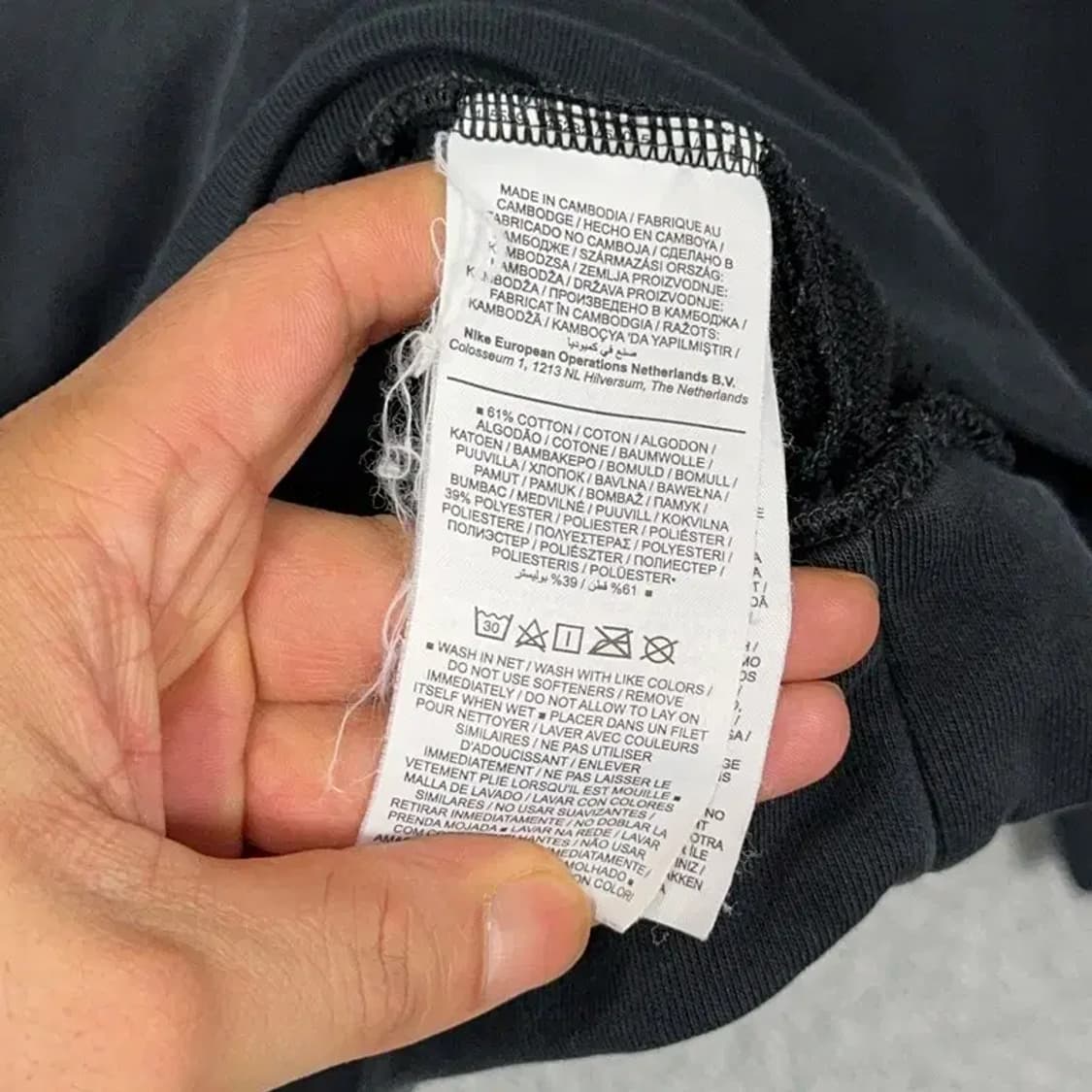 나이키 프린팅 빅스우시 블랙 후드티 L 상품이미지4