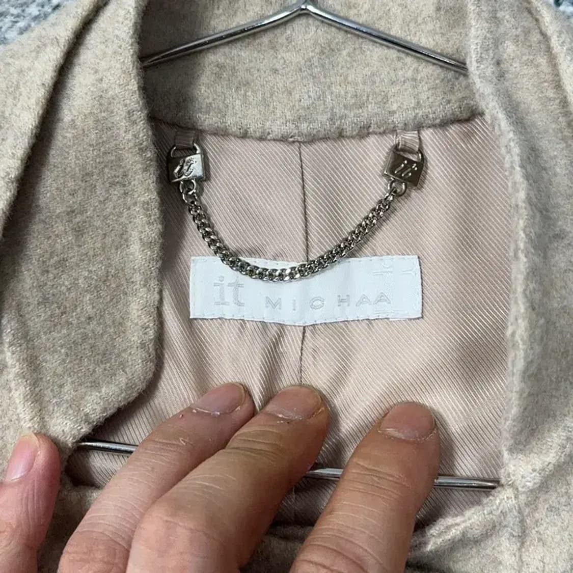 미샤 베이지 울 숏 자켓 82-88-160 상품이미지5