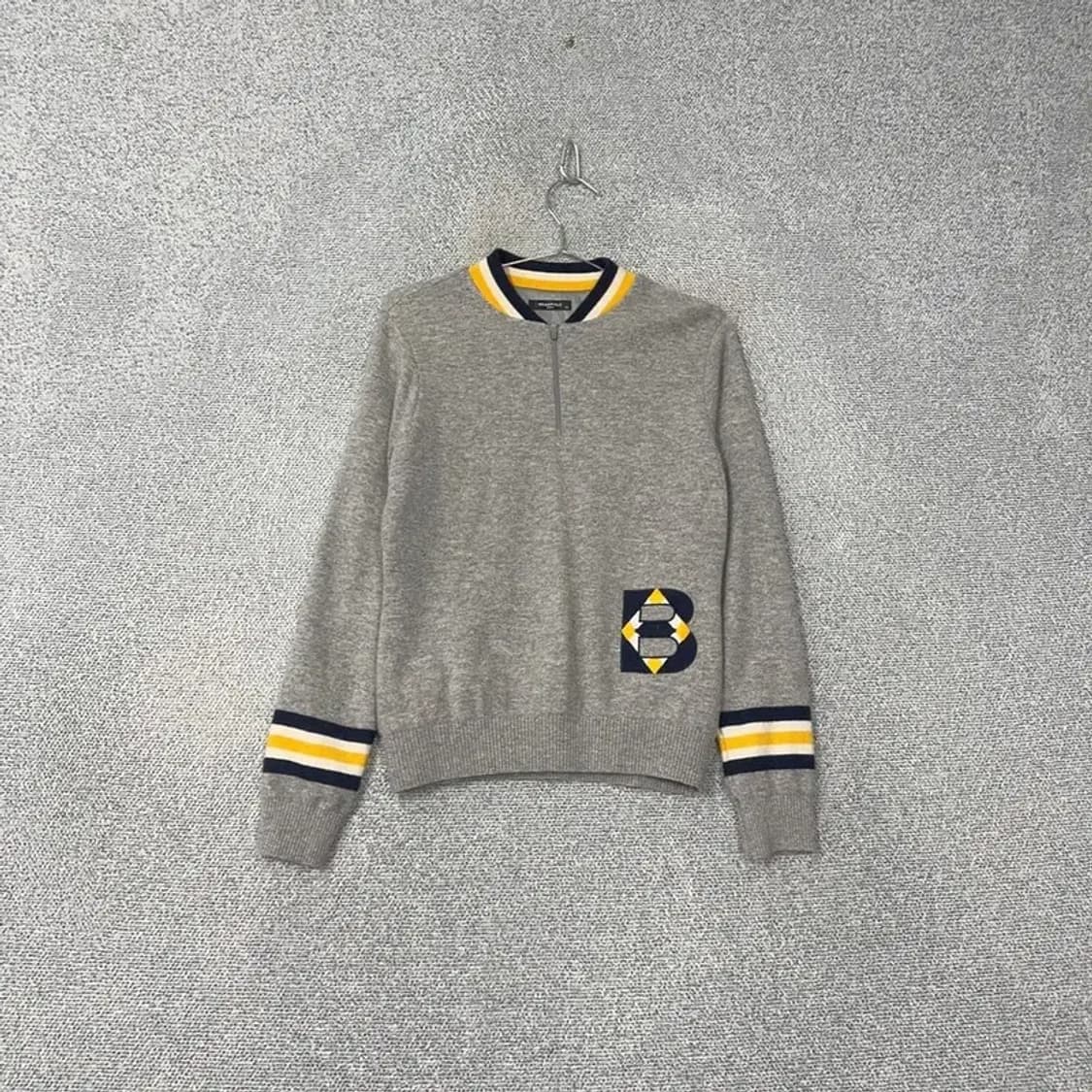 빈폴 골프 캐시미어 그레이 방풍 니트 100 상품이미지1