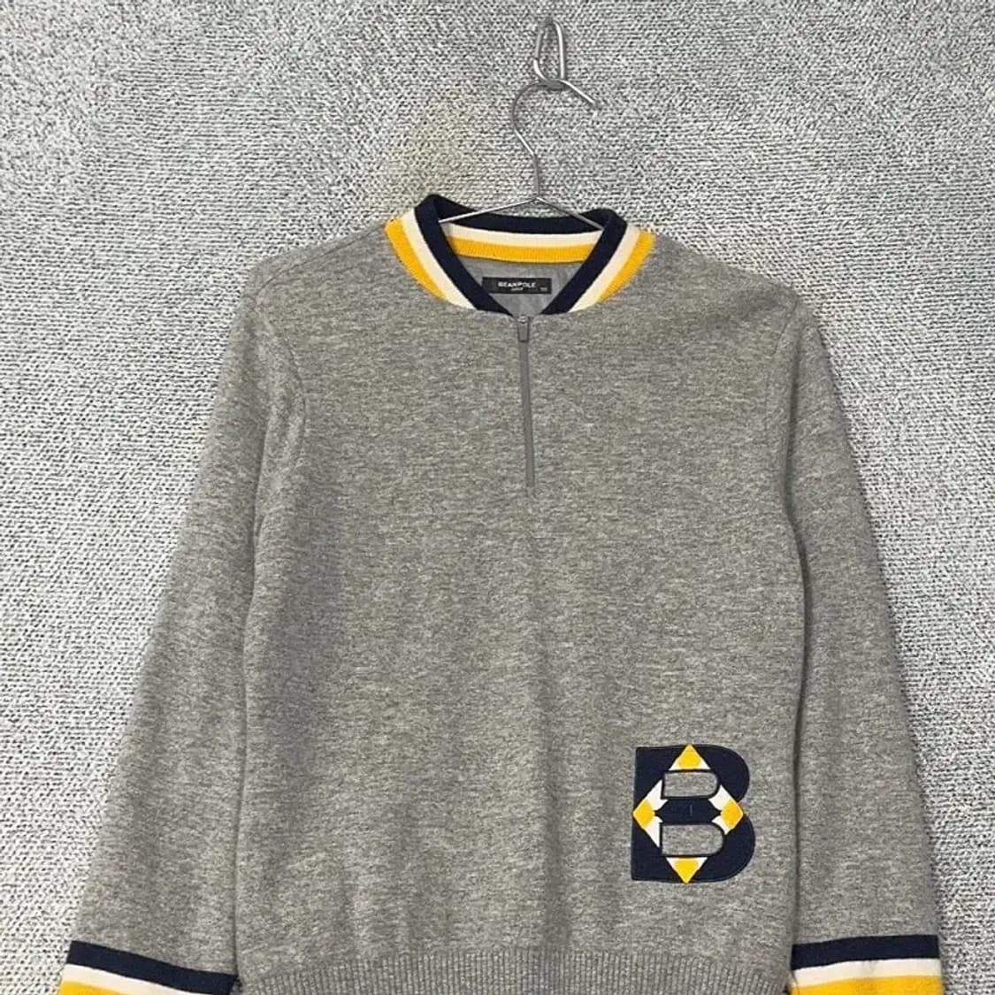 빈폴 골프 캐시미어 그레이 방풍 니트 100 상품이미지3