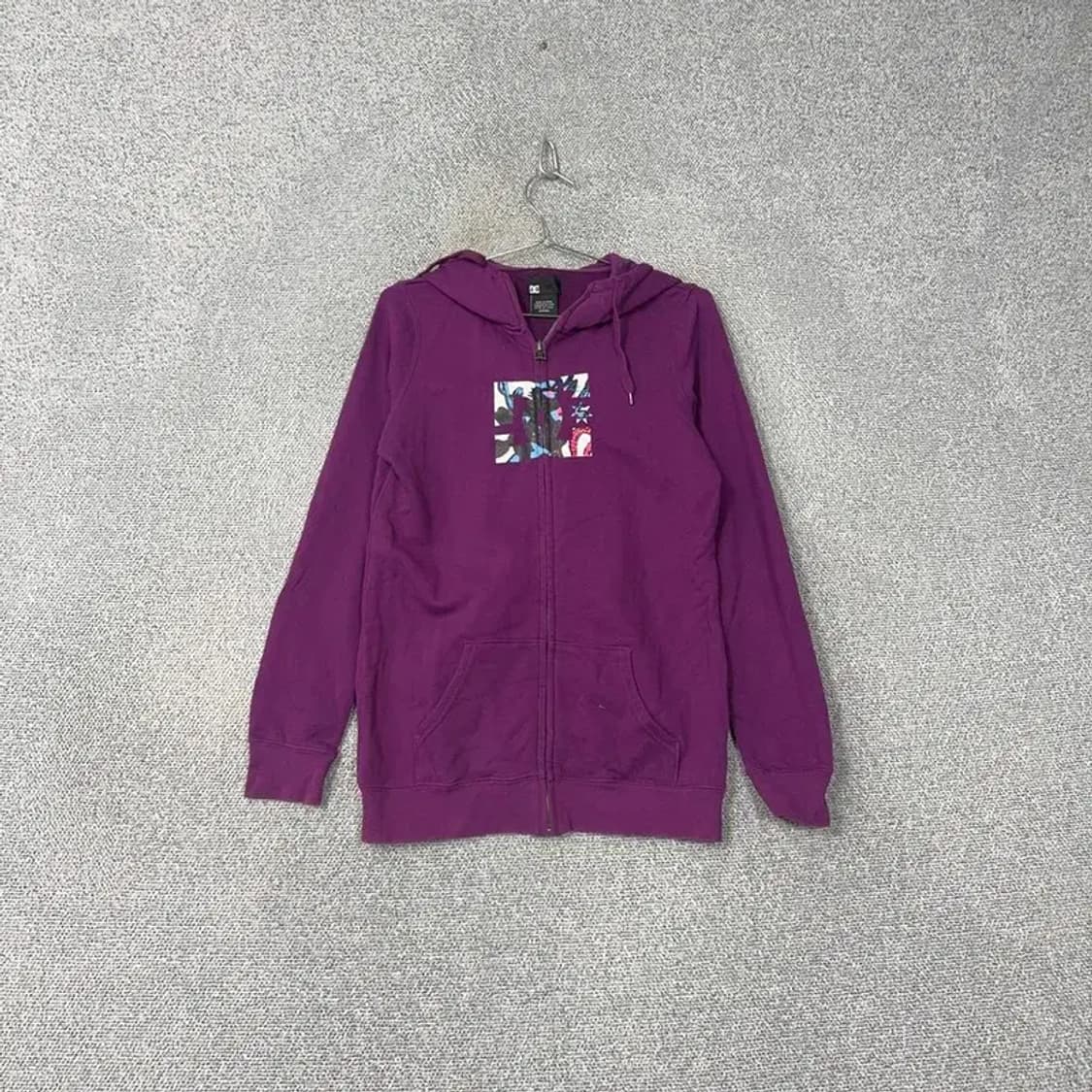 DC 디씨 로고 프린팅 퍼플 후드티 S 상품이미지1