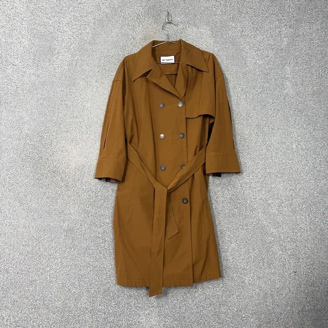 칼라거펠트 여성 코튼 카멜 트렌치코드 85 상품이미지1