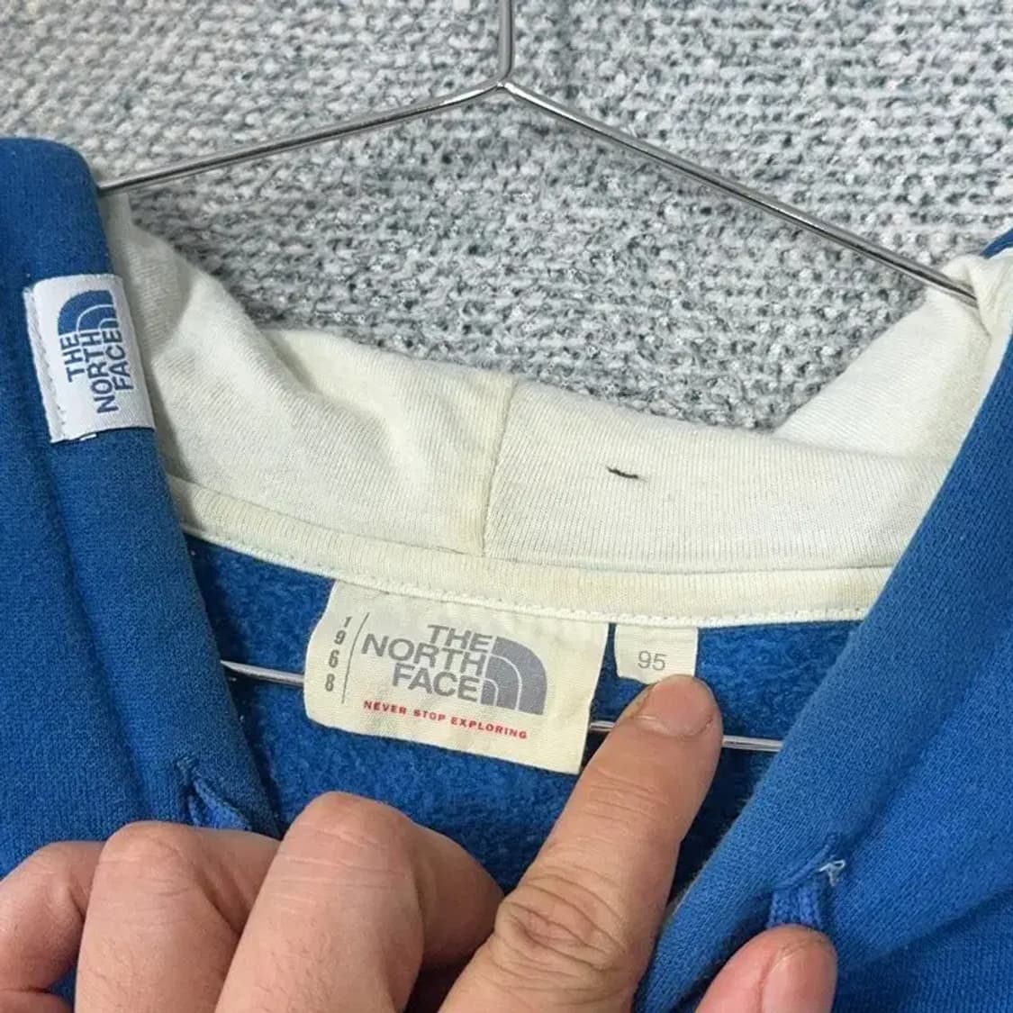 노스페이스 프린팅 블루 후드티 95 상품이미지3