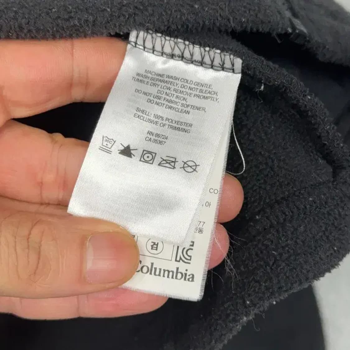 콜롬비아 블랙 후리스 M 상품이미지4