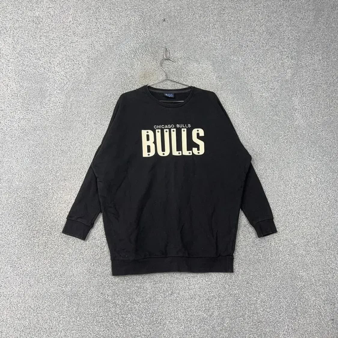 NBA 시카고불스 스펠로고 롱 오버핏 맨투맨 XS 상품이미지1