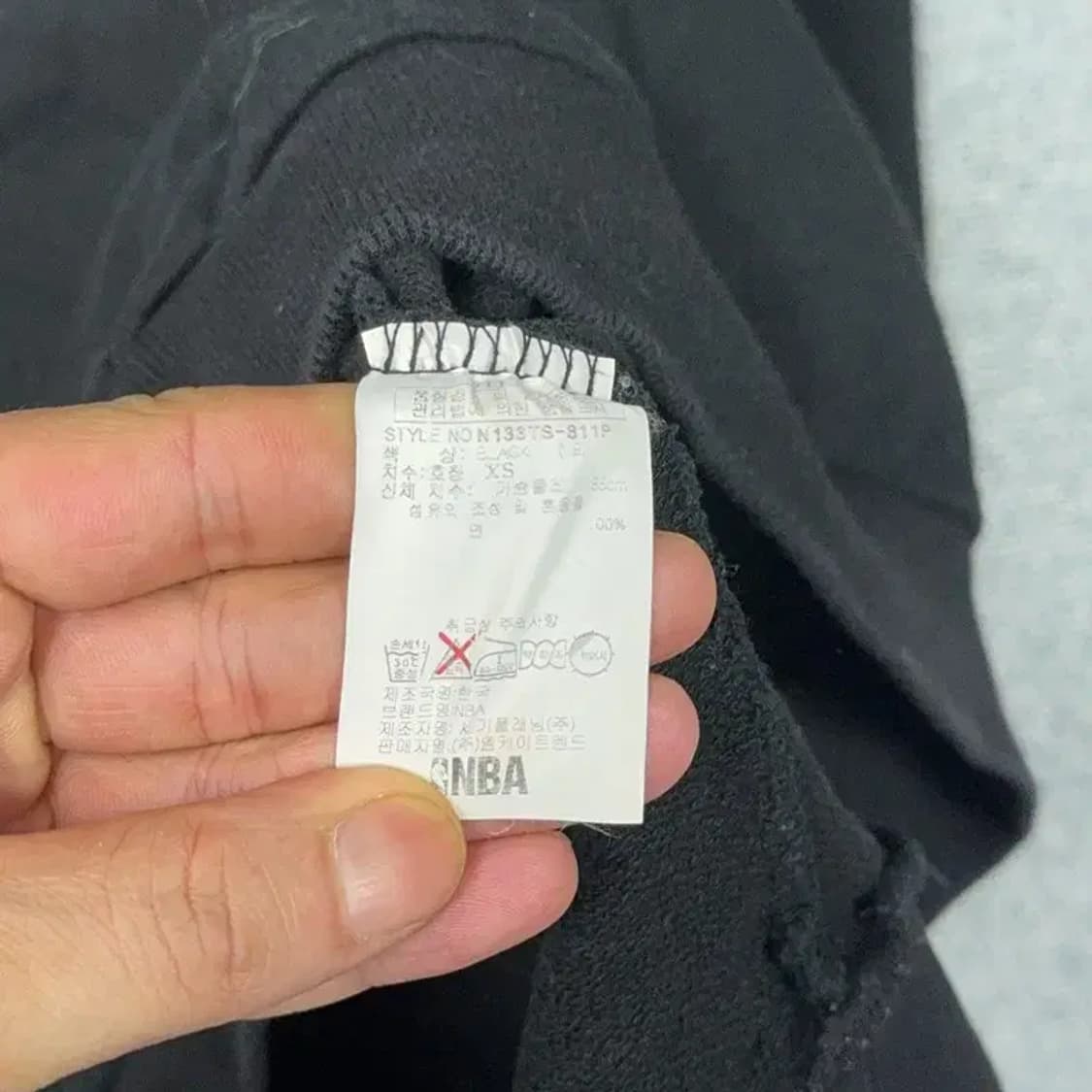 NBA 시카고불스 스펠로고 롱 오버핏 맨투맨 XS 상품이미지4