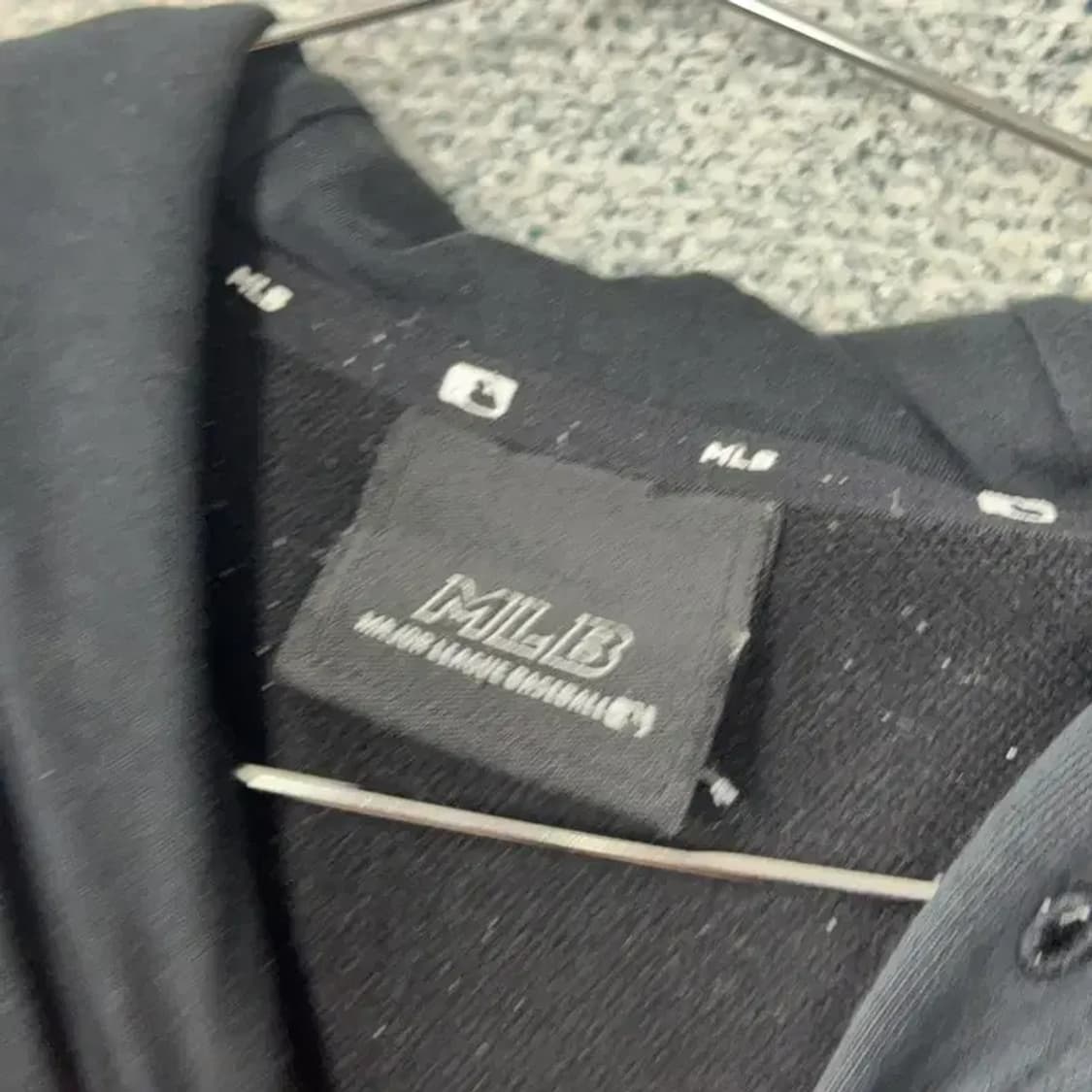 MLB 뉴욕양키즈 로고 캐주얼 블랙 후드티 90 상품이미지3