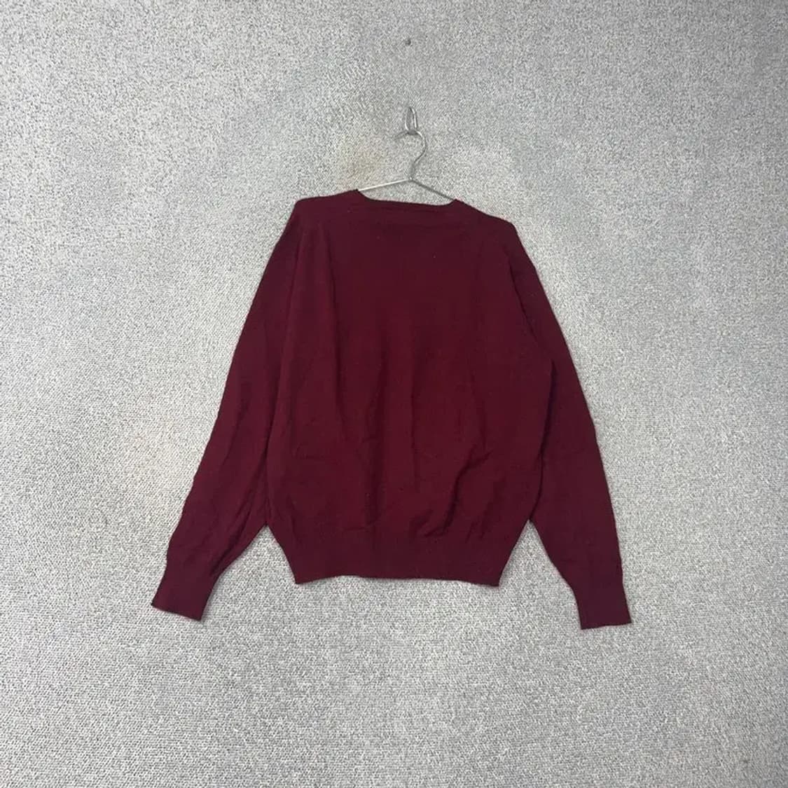 빈폴 로고 남성 버건디 오버핏 울 니트 105 상품이미지2