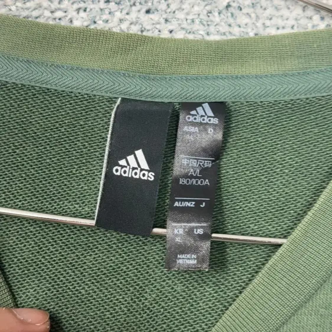 아디다스 프린팅 카키 빈티지 맨투맨 XL 상품이미지3