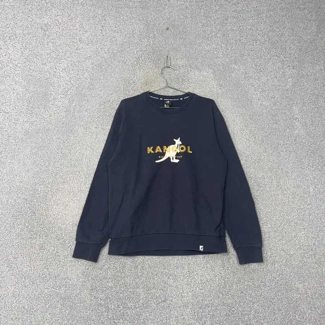 캉골 프린팅 로고 캐주얼 네이비 남성 맨투맨 L 상품이미지1