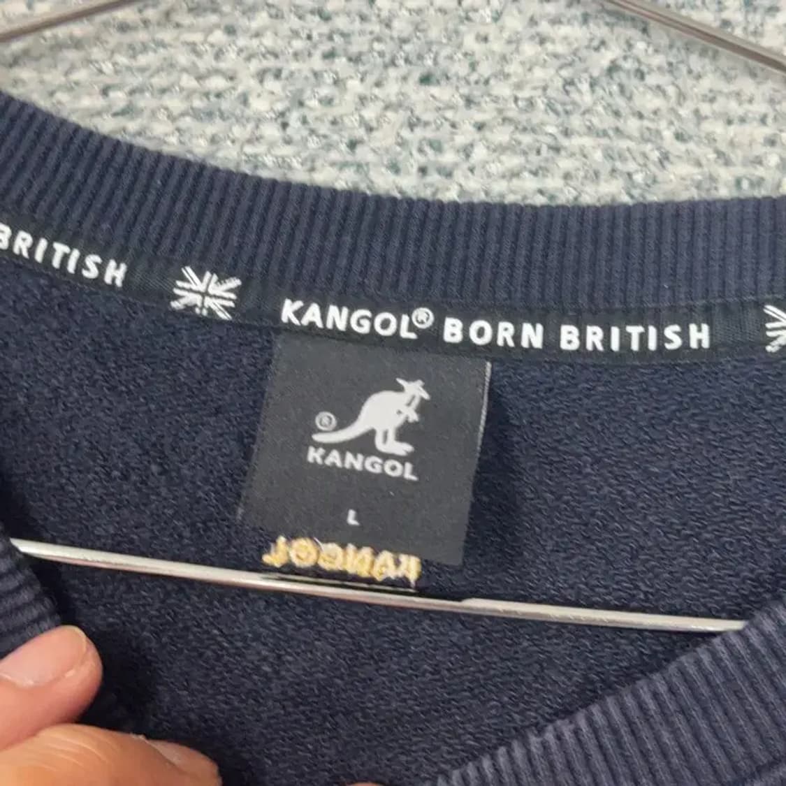 캉골 프린팅 로고 캐주얼 네이비 남성 맨투맨 L 상품이미지3