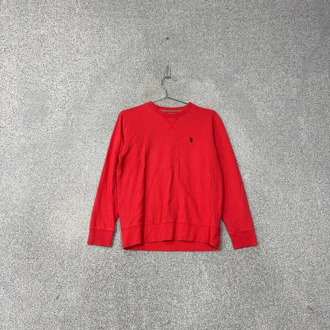 US 폴로 아쎈 로고 레드 캐주얼 맨투맨 S 상품이미지1