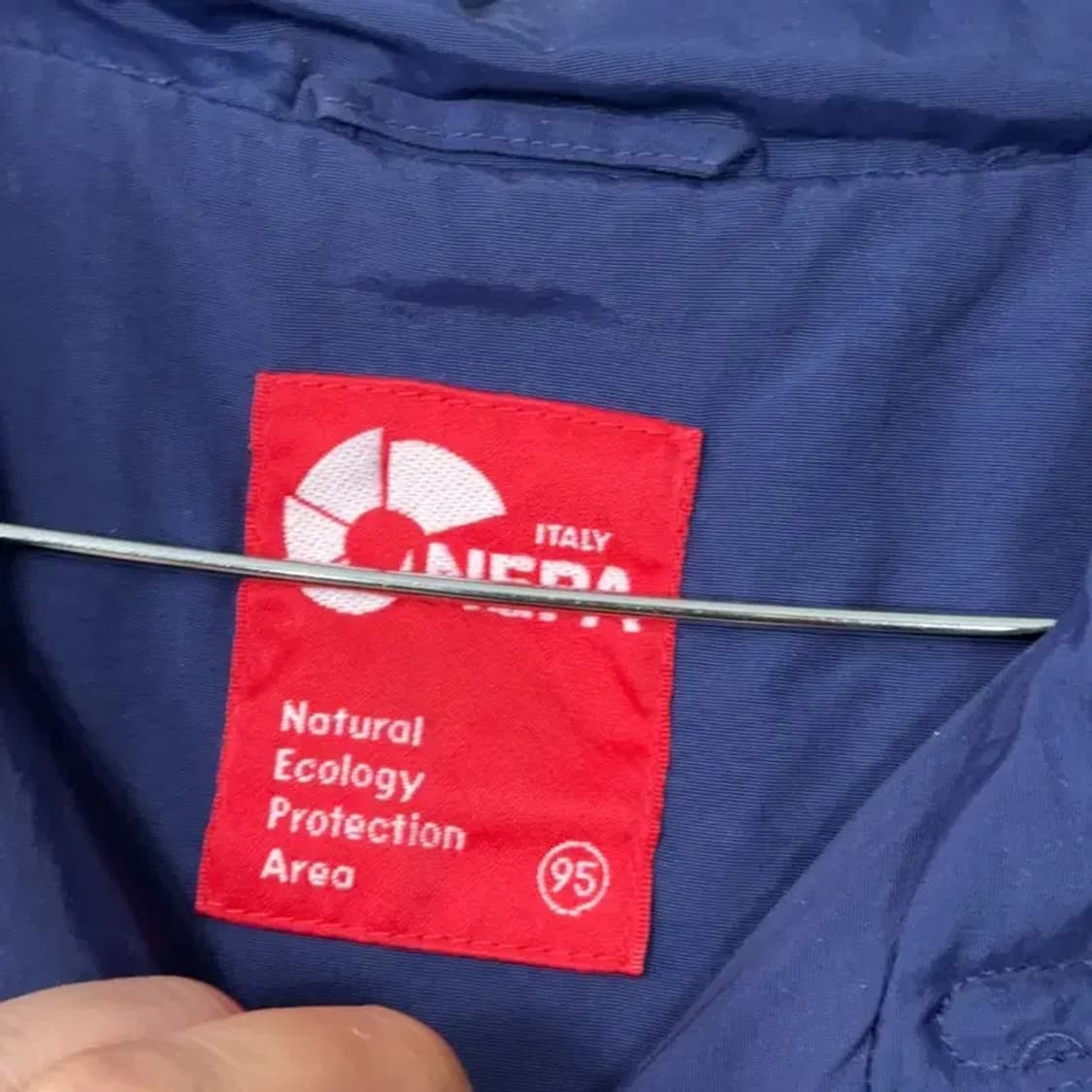 네파 로고 네이비 바람막이 윈드자켓 M 상품이미지4