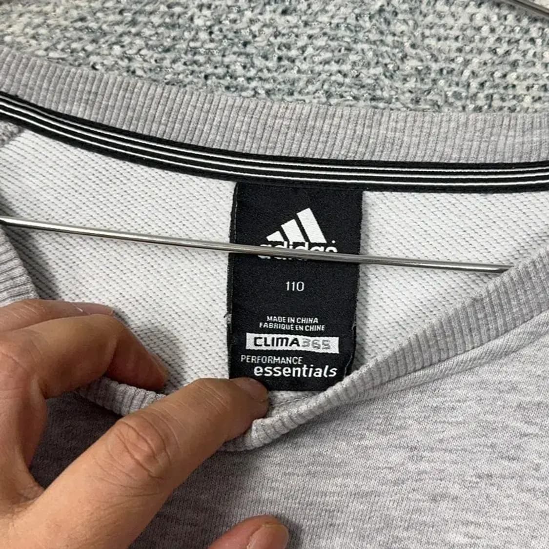 아디다스 삼선 그레이 맨투맨 110 상품이미지3