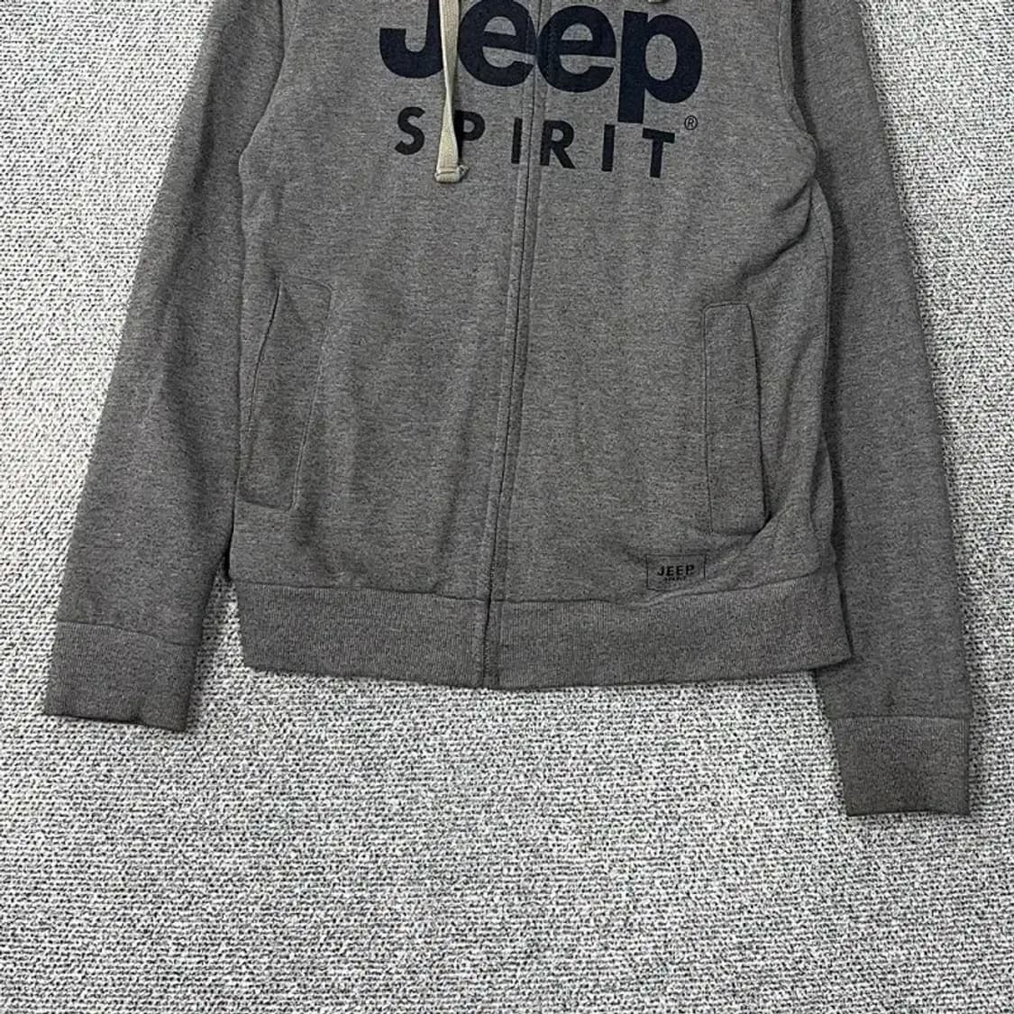 지프 스프릿 프린팅 로고 그레이 후드집업 M 상품이미지4