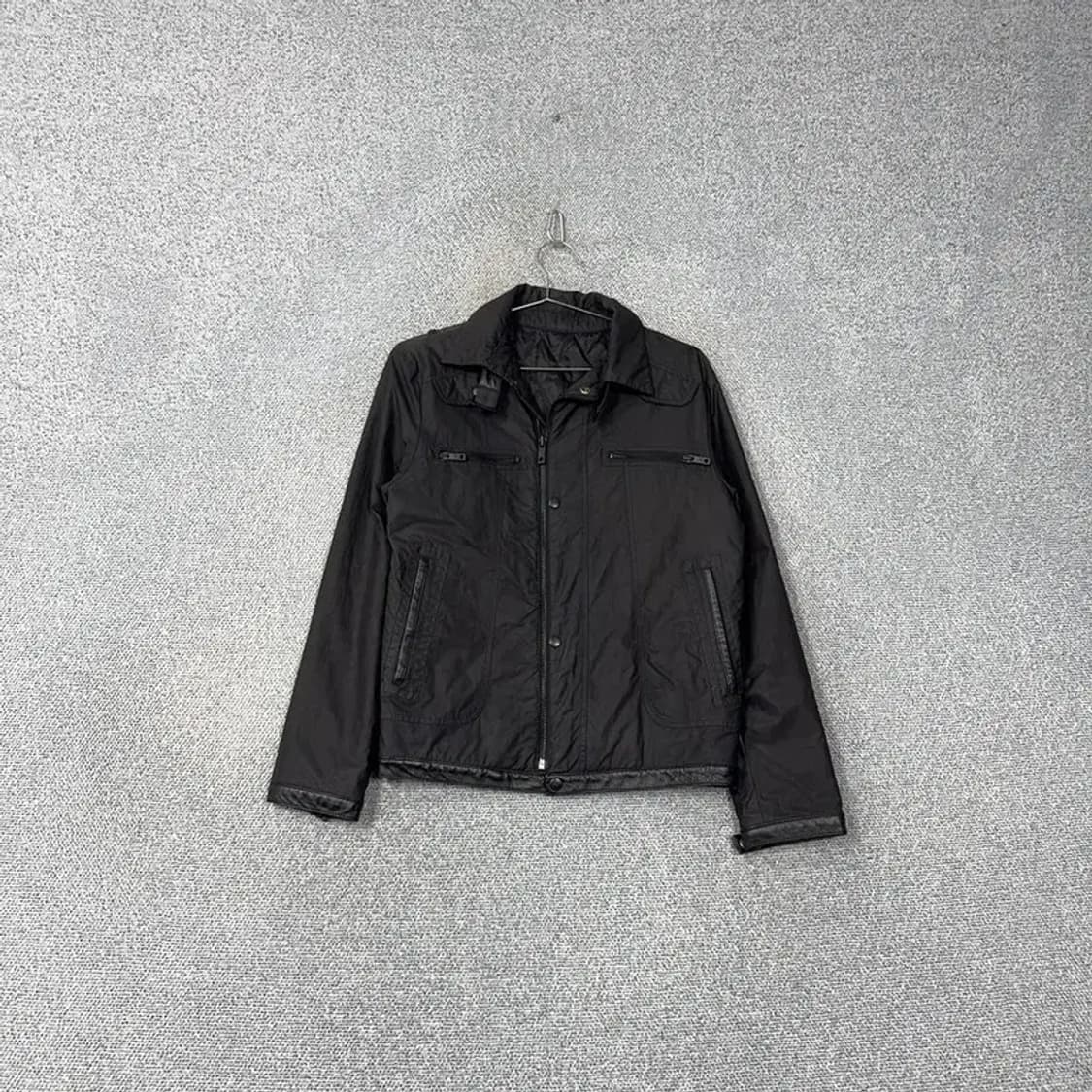 본 BON 남성 블랙 빈티지 레더 포인트 자켓 95 상품이미지1