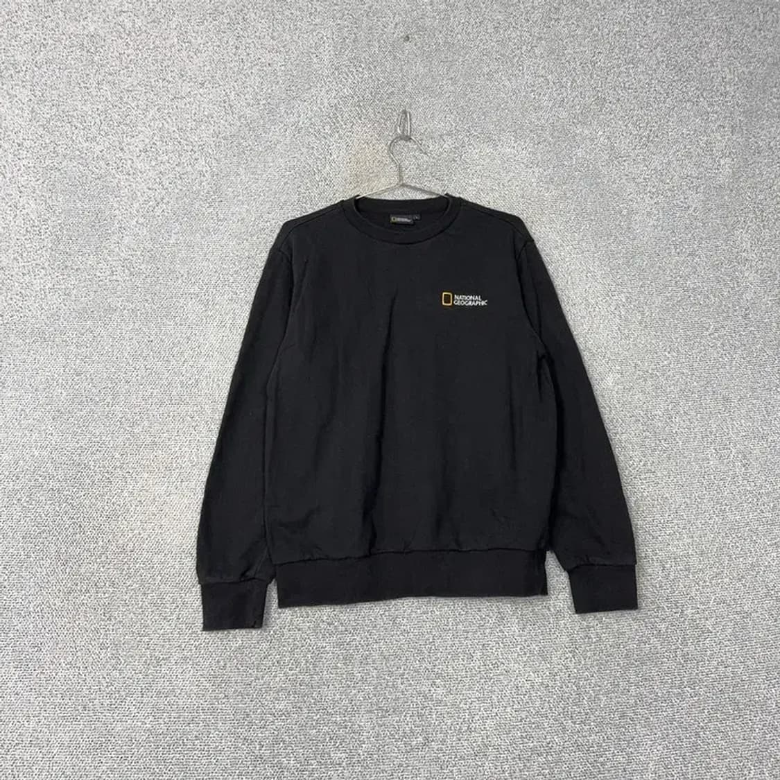 내셔널지오그래픽 블랙 로고 남성 캐주얼 맨투맨 L 상품이미지1