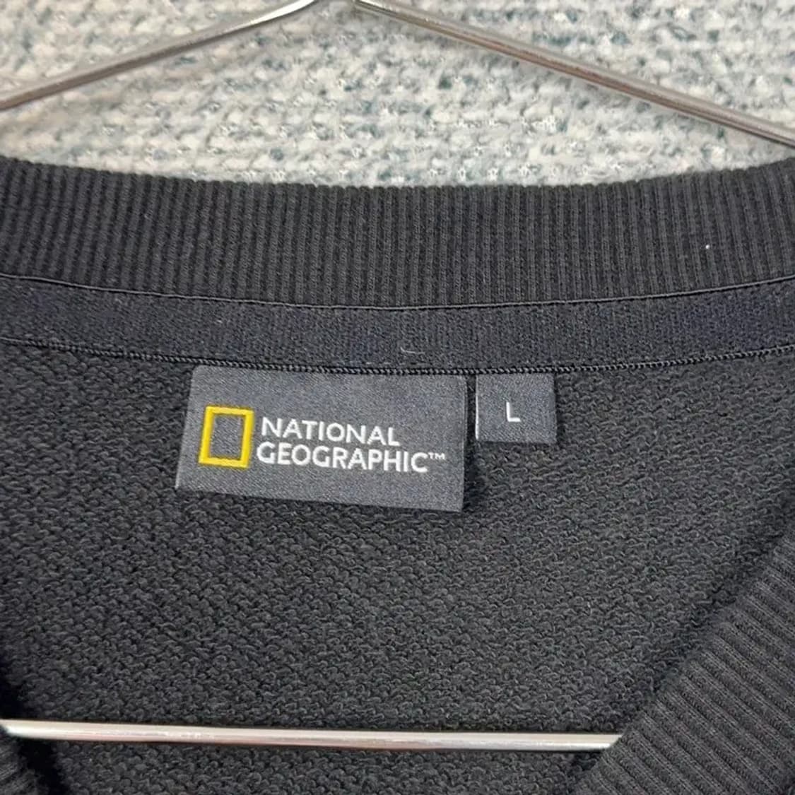 내셔널지오그래픽 블랙 로고 남성 캐주얼 맨투맨 L 상품이미지3