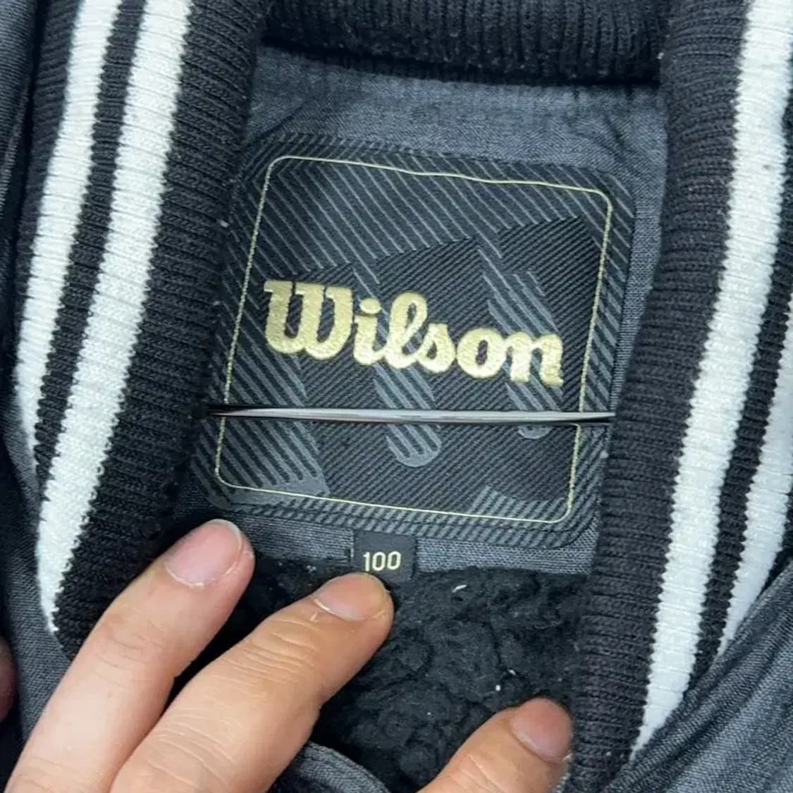 윌슨 그레이 단가라 캐주얼 오리털 덕다운 패딩 100 상품이미지4