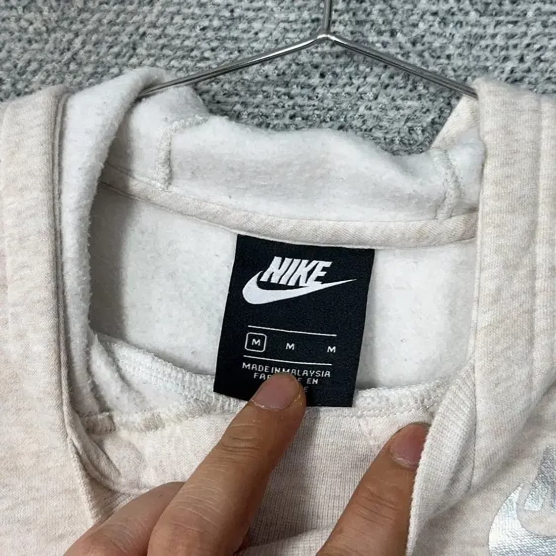 나이키 크림 오트밀 로고 캐주얼 여성 후드티 M 상품이미지3