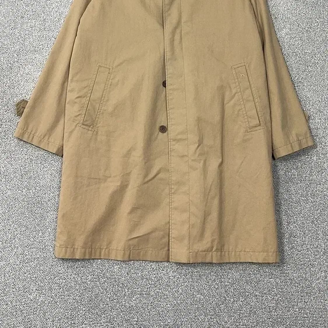 해지스 남성 클래식 버튼 베이지 트렌치 코트 95 상품이미지4