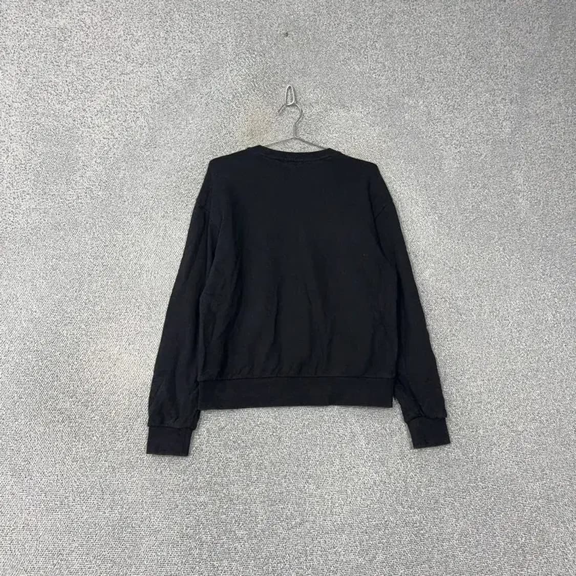 게스 센터 로고 캐주얼 블랙 맨투맨 M 상품이미지2