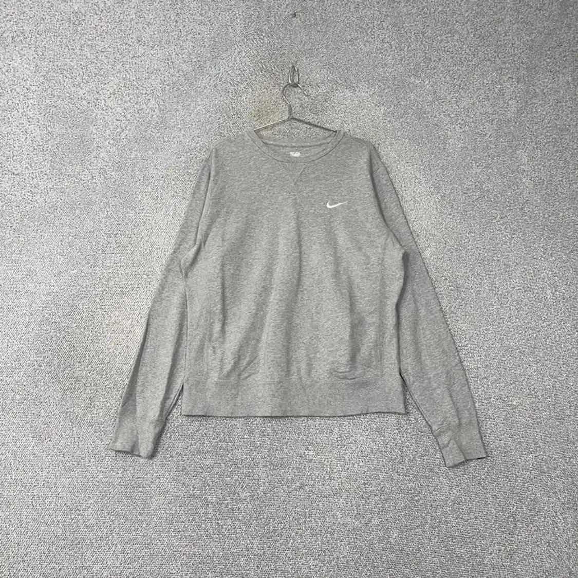 나이키 라이트 그레이 로고 스우시 오버핏 맨투맨 XL 상품이미지1