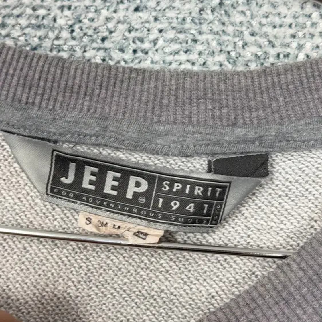 지프 스피릿 로고 프린팅 그레이 맨투맨 S 상품이미지5