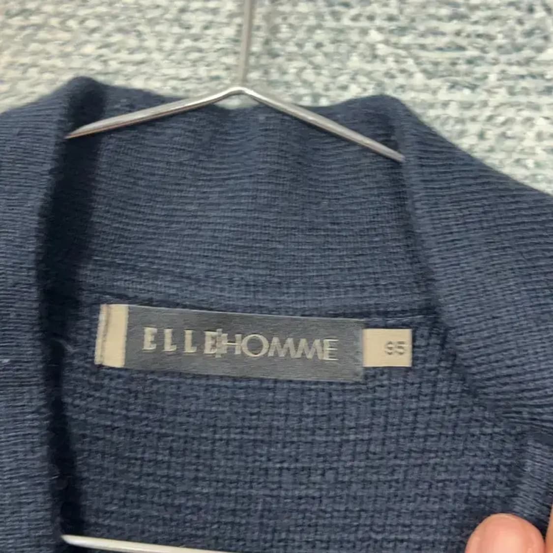 엘르 옴므 퀄팅 네이비 조끼 집업 95 상품이미지5