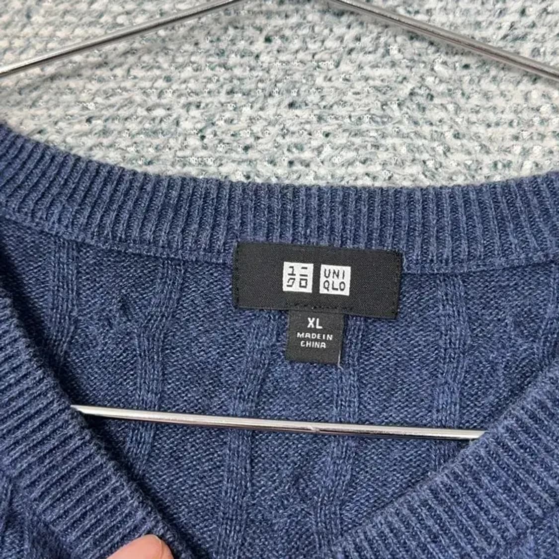 유니클로 캐시미어 네이비 니트 XL 상품이미지3
